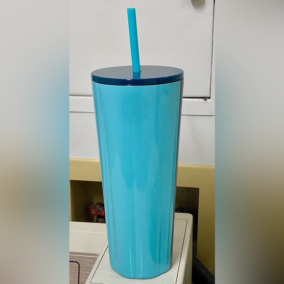 Starbucks Spring 2023 Stainless Steel Glacier Tone Blue Teal 24oz Cold Cup - Picture 12 of 16
